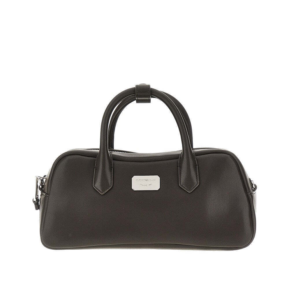 Emporio Armani Nappa Leather Medium Bowling Bag